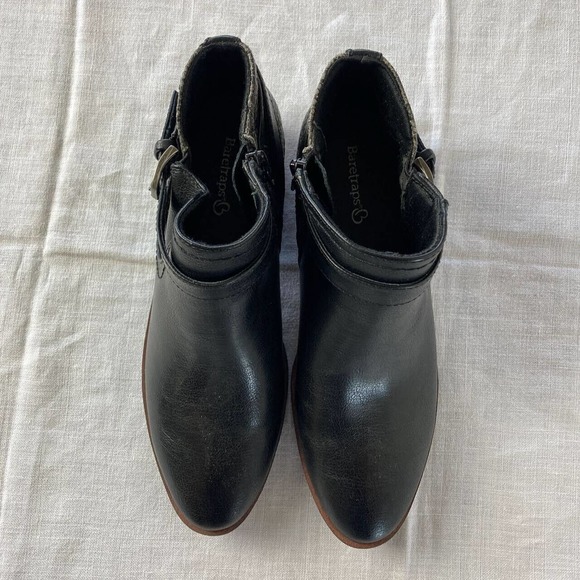 EUC Baretraps Ankle Boot, Bootie, Women's Size 7.5 M Black Faux Snake Skin - Picture 6 of 10